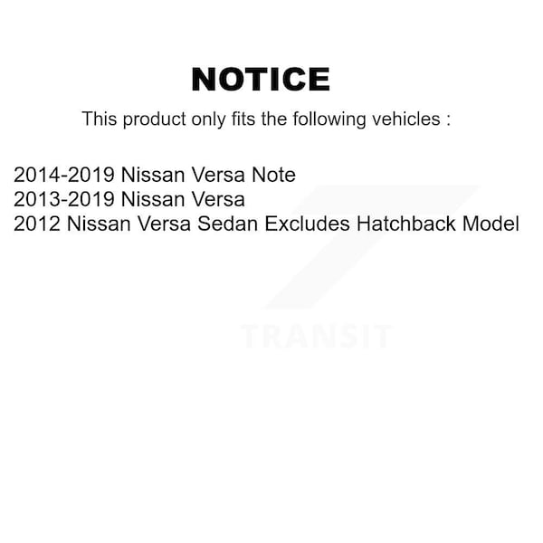 Front Complete Shock Assembly And TQ Link Kit For Nissan Versa Note